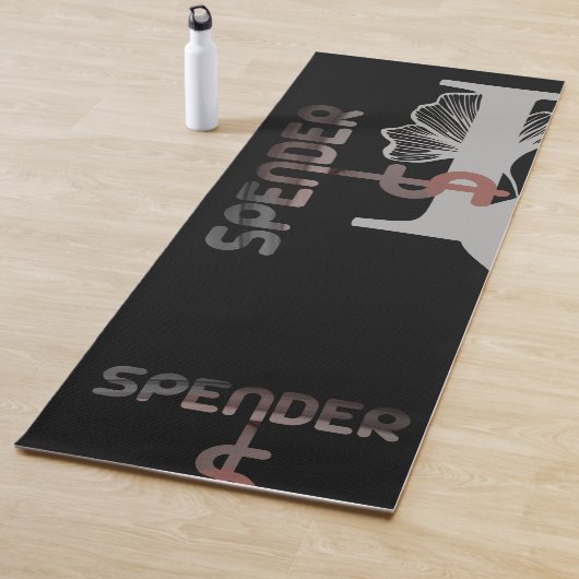 SPENDER Yoga Mat Abstrakte Art Grau Schwarzes Pulv Yogamatte (Beispiel)