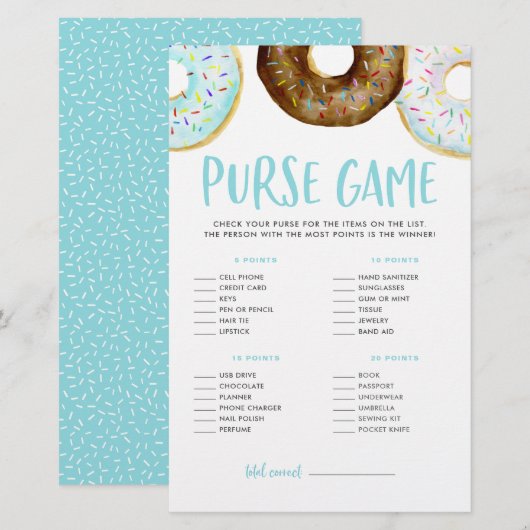 Spendet das, was in eurem Baby-Duschspiel steckt (Vorne/Hinten)