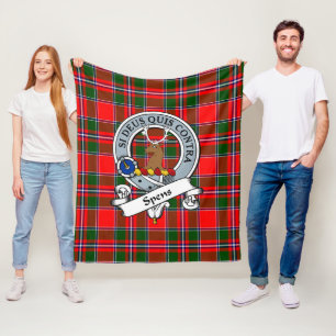 Spens Clan Abzeichen Tartan Kariert Fleecedecke