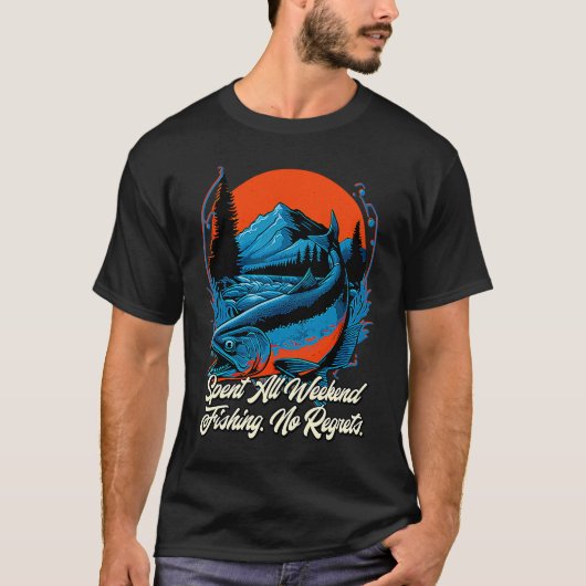 Spent All Weekend Fishing Vacation Fisherman Trip T-Shirt (Vorderseite)