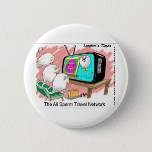 Sperm Travel Network Funny Cards T-Shirts & Gesche Button