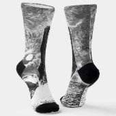 Sperm Whale Breaching, Vintage Marine Life Animals Socken (Gewinkelt)