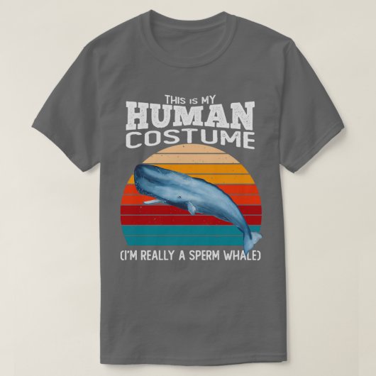 Sperm Whale Halloween-Kostüm T-Shirt (Design vorne)