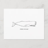 Sperm Whale (Line Art) Postkarte (Vorderseite)