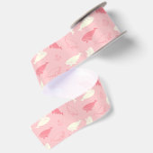 Sperm Whale Pattern (rosa) Satinband (Rückseite)