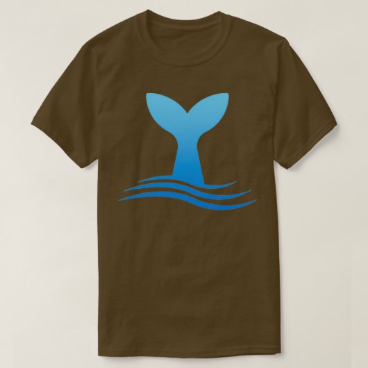 Sperm Whale Sperm Whale Schwanz in Waves Whale in T-Shirt (Design vorne)