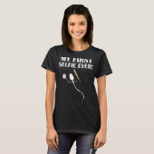 Sperma mein erster Selfie-Ever-Baseball T-Shirt (Vorne ganz)