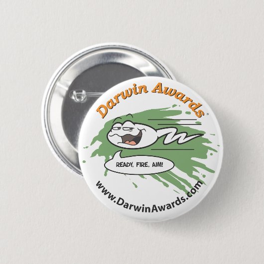Spermatozoid-Knopf: Bereit, Feuer, Ziel! Button (Vorne & Hinten)