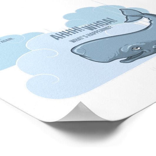 Spermawal und Schüssel Petunias Poster (Ecke)