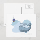 Spermawal und Schüssel Petunias Postkarte (Vorne/Hinten)