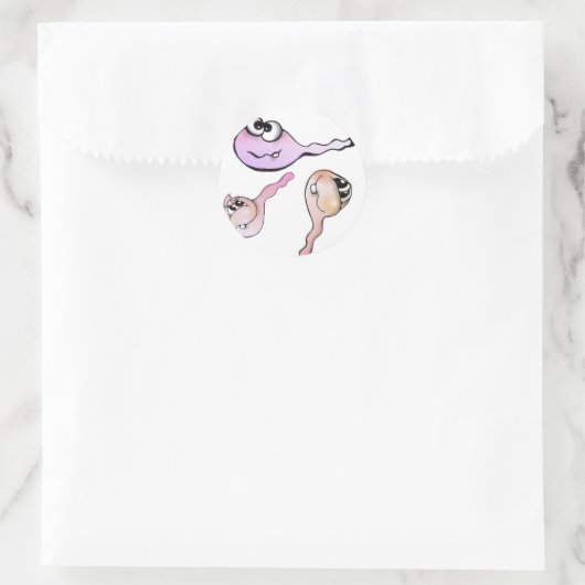 Spermien, sperm, aufkleber, kaulquappen, sticker (Tasche)