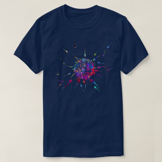 Spermien und Ei 2 T-Shirt (Design vorne)