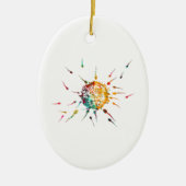 Spermien und Ei Keramik Ornament (Vorne)