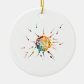 Spermien und Ei Keramik Ornament (Vorne)