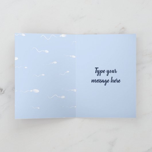 Spermiengründung oder Vasektomie Karte (Innenseite)