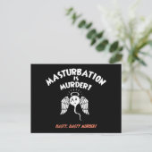 Spermizid! Rot an! Postkarte (Stehend Vorderseite)