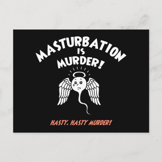 Spermizid! Rot an! Postkarte (Vorderseite)