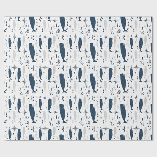 SPERMWALBLAU MIT TEXTURE GESCHENKPAPIER (Flach)