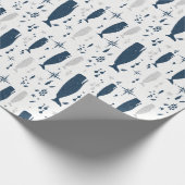 SPERMWALBLAU MIT TEXTURE GESCHENKPAPIER (Ecke)