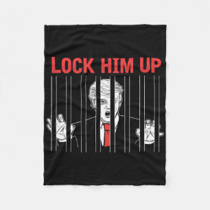 Sperr ihn ein Anti-Trump-Protest-T-Shirt  Fleecedecke