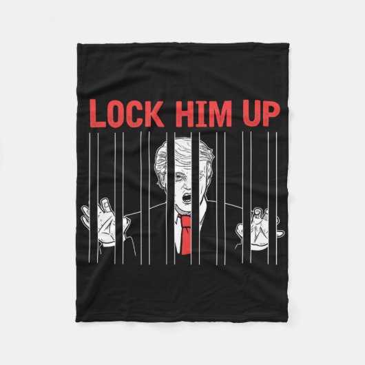 Sperr ihn ein Anti-Trump-Protest-T-Shirt Fleecedecke (Vorderseite)