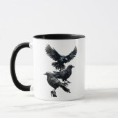 Sperre des Crows Corvid Bird-Logos Tasse (Links)
