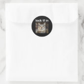 Sperre TF in Cat Meme Runder Aufkleber (Tasche)