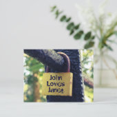 Sperren der Liebe (Kreuzprozess-Effekt) Postkarte (Stehend Vorderseite)