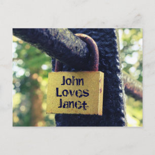 Sperren der Liebe (Kreuzprozess-Effekt) Postkarte