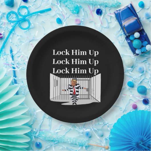 sperren Sie ihm Trump-Papierplatte auf Pappteller (Party)