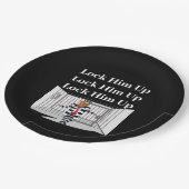 sperren Sie ihm Trump-Papierplatte auf Pappteller (Schrägansicht)