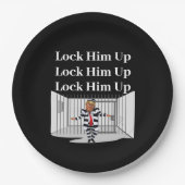 sperren Sie ihm Trump-Papierplatte auf Pappteller (Vorderseite)