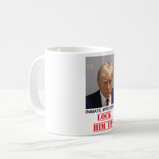 sperren Sie ihn hoch Kaffeetasse (Vorderseite Links)