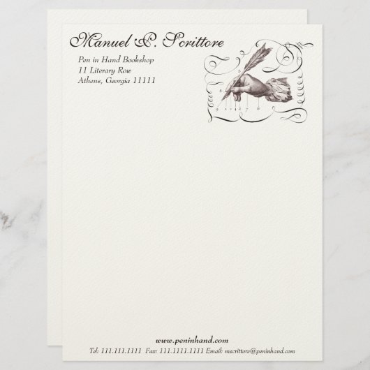 Sperren Sie in der Hand Briefkopf für Verfasser, (Vorne/Hinten)