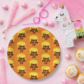 Sperren Sie Trump-Up-Muster Pappteller (Party)