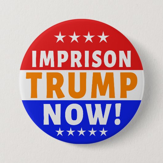 Sperren Sie Trumpf jetzt ein! Button (Vorderseite)