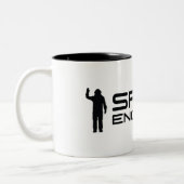 Sperren Sie weißes/schwarzes Se-Logo Ingenieure Zweifarbige Tasse (Links)