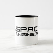 Sperren Sie weißes/schwarzes Se-Logo Ingenieure Zweifarbige Tasse (Mittel)