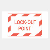 Sperren von Point-Aufklebern Rechteckiger Aufkleber (Vorderseite)