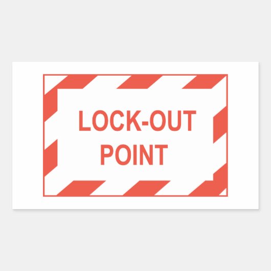 Sperren von Point-Aufklebern Rechteckiger Aufkleber (Vorderseite)