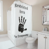 Sperrgebiet kein übertretendes lustiges Zitat Duschvorhang (Beispiel)