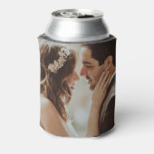 Sperrholz Rustikale Berge Save the Date Foto Dosenkühler (Kanne Rückseite)