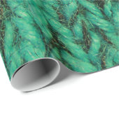 Sperrige grüne Strickjacke-Strick-Beschaffenheit Geschenkpapier (Rolleneckpunkt)