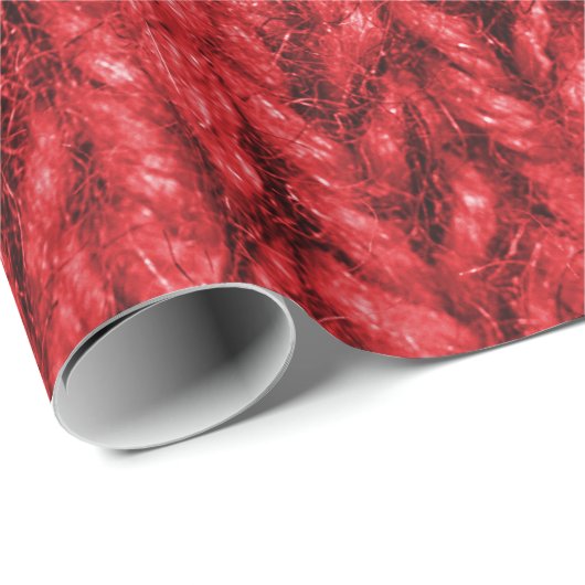 Sperrige rote Strickjacke-Strick-Beschaffenheit Geschenkpapier (Rolleneckpunkt)