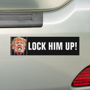 Sperrt ihn ein - Anti Verräter Präsident Trump Autoaufkleber