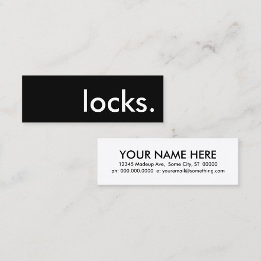 sperrt. mini visitenkarte (Vorne/Hinten)