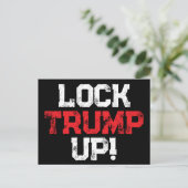 Sperrt Trump ein Politisch Postkarte (Stehend Vorderseite)