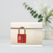 Sperrung der Liebe Postkarte (Stehend Vorderseite)