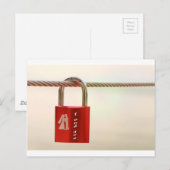 Sperrung der Liebe Postkarte (Vorne/Hinten)