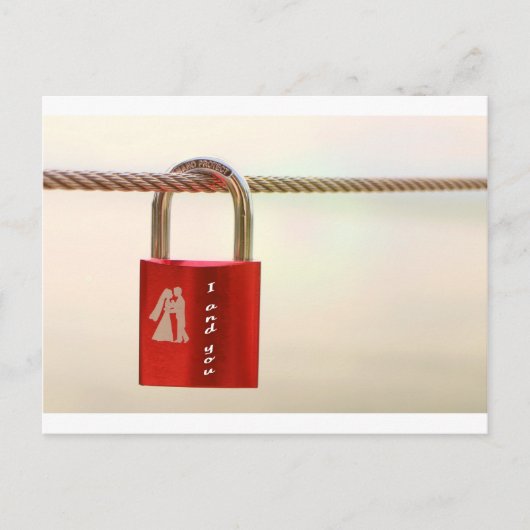 Sperrung der Liebe Postkarte (Vorderseite)